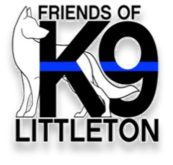 Silhouette of dogs with a blue line.