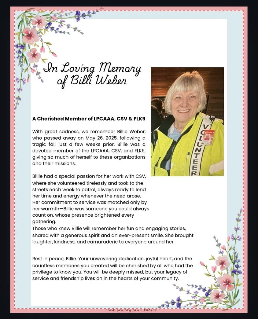 Memorial tribute to Skitt Vulan with her photo and heartfelt message.