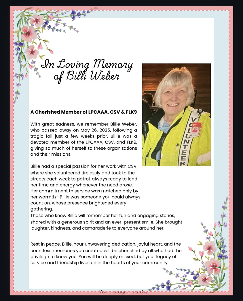 Memorial tribute to Skitt Vulan with her photo and heartfelt message.