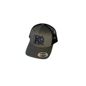 Gray and black baseball cap with Kansas City Royals logo.